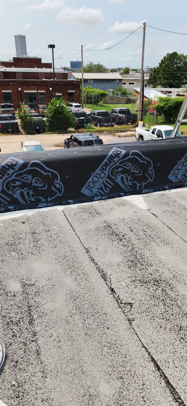 Emergency roof leak repair in downtown Tulsa